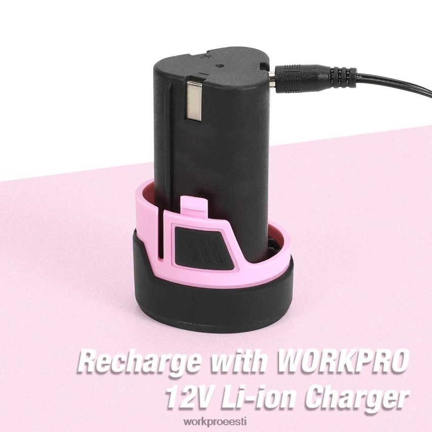 WORKPRO 12 V liitium-ioon asendusaku 12 V akutrelli draiverile roosa 68XH6P223 tööriist
