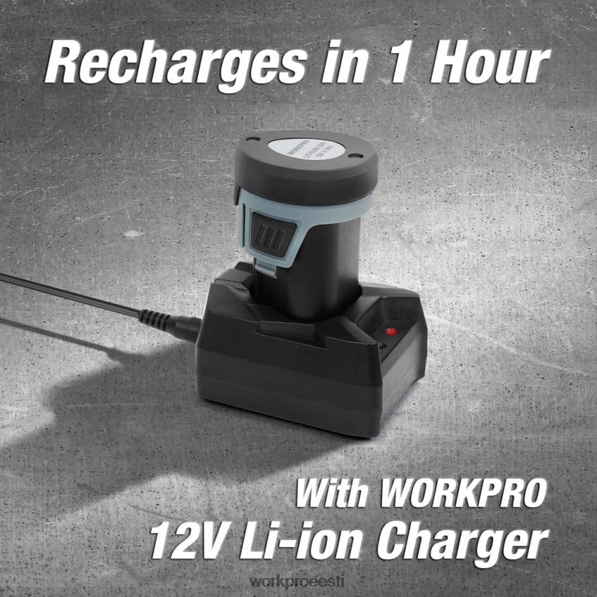 WORKPRO 12v 2,0ah liitiumioonaku abivalmis 68XH6P224 tööriist