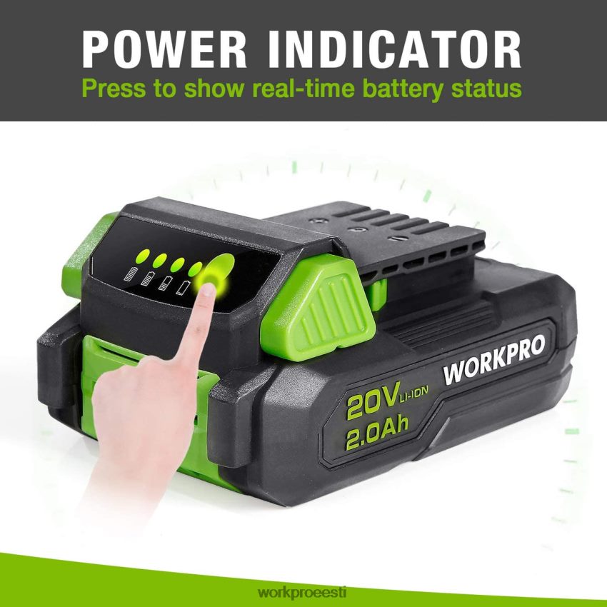 WORKPRO 20v 2,0ah liitiumioonaku morden 68XH6P218 tööriist