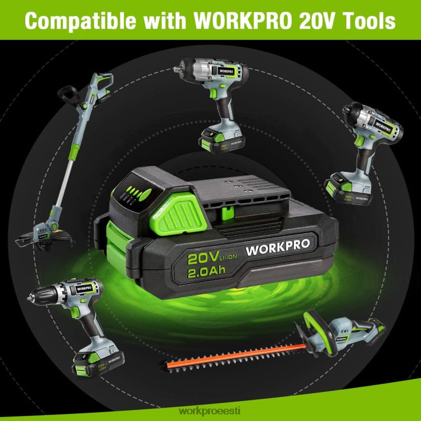 WORKPRO 20v 2,0ah liitiumioonaku morden 68XH6P218 tööriist