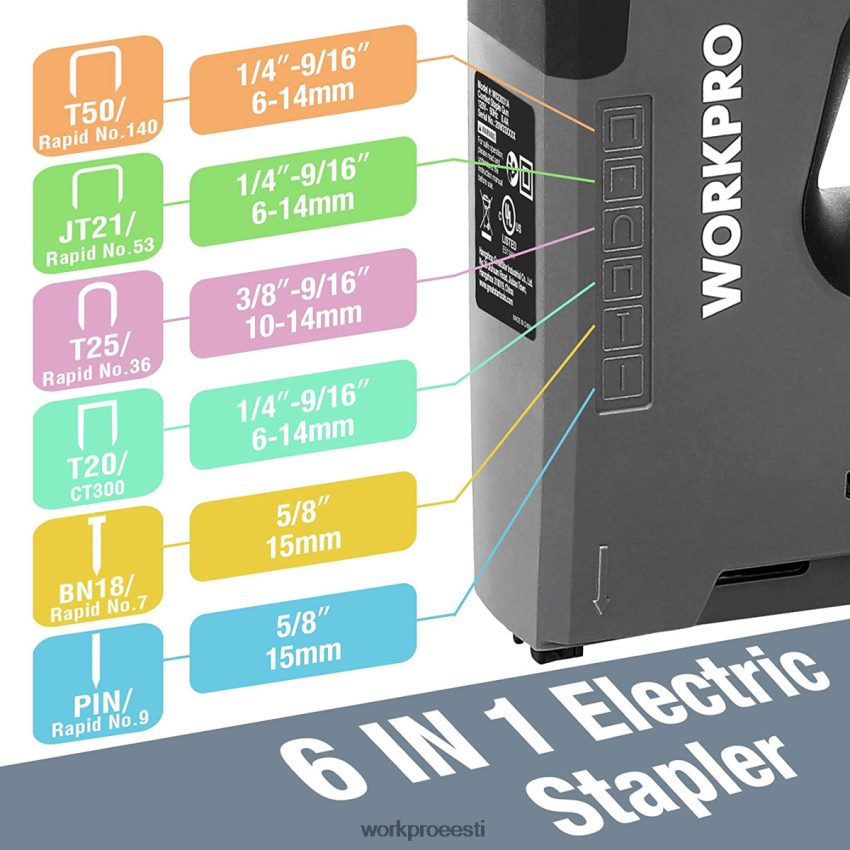 WORKPRO 110v 6-ühes elektriline klammerdaja puidutöötlemisprojekti jaoks kasulik 68XH6P167 tööriist