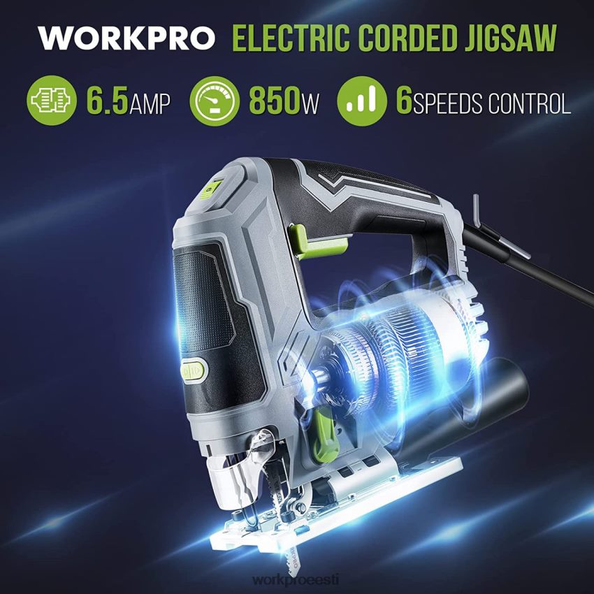 WORKPRO pusle, 6,5amprine 850w juhtmega elektriline tikksae tööriistakomplekt morden 68XH6P241 tööriist
