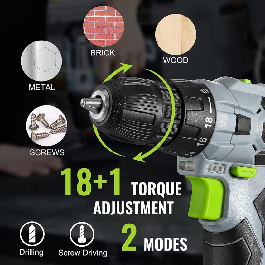 WORKPRO 61 tk 12v akutrell ja kodutööriistade komplekt, kaasas 14-tolline hoiukott hall 68XH6P174 tööriist