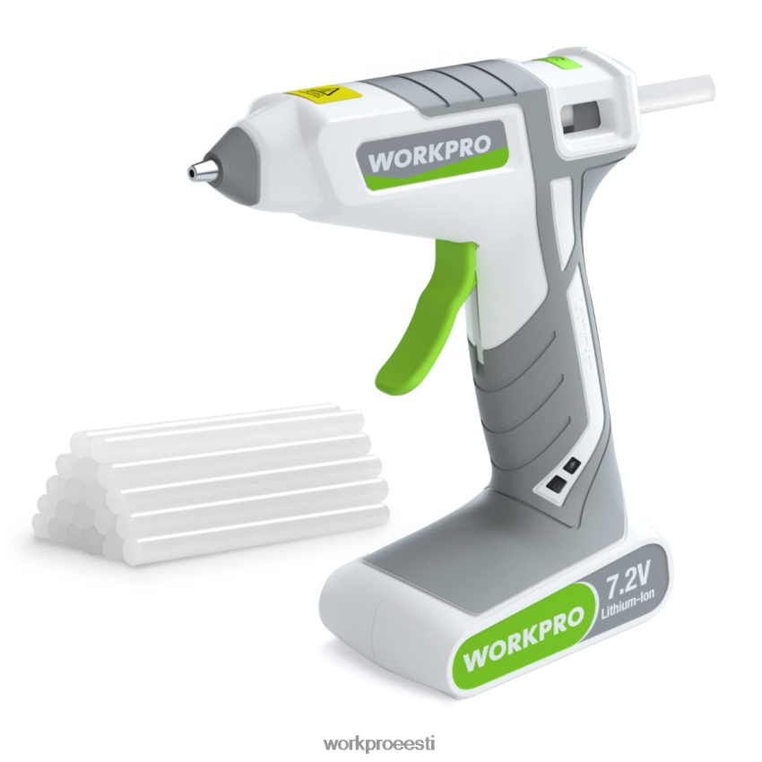 WORKPRO 7,2 V juhtmeta kuumsulamliimipüstoli komplekt roosa/valge 68XH6P164 tööriist
