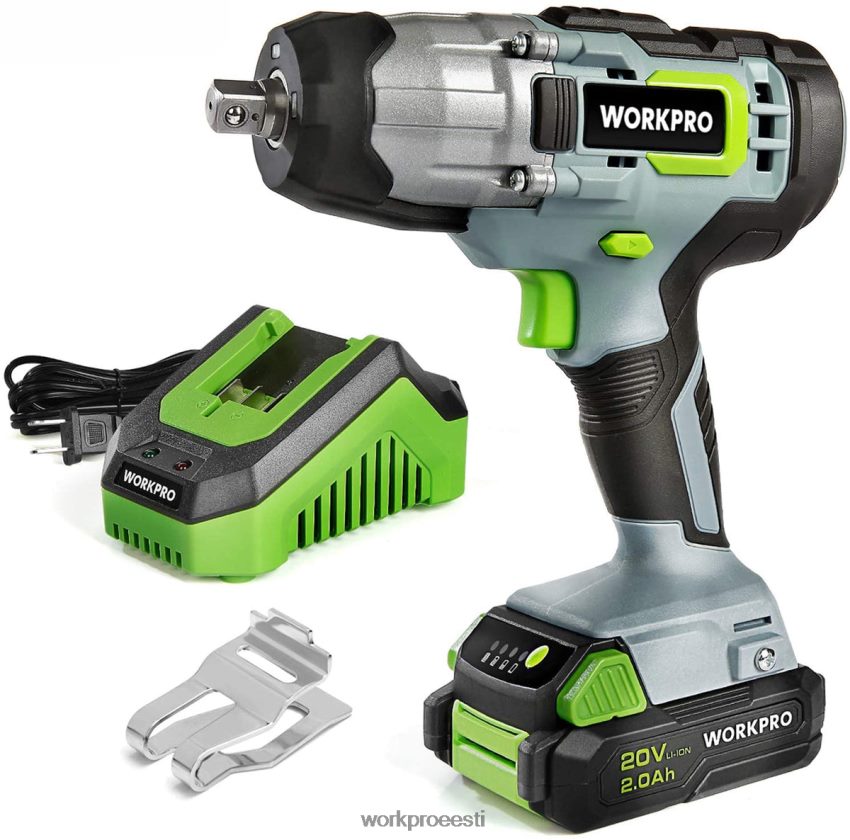 WORKPRO 20 V juhtmeta löökvõti kiirlaadija rihmaklambriga hõlpsaks kaasaskandmiseks morden 68XH6P187 tööriist