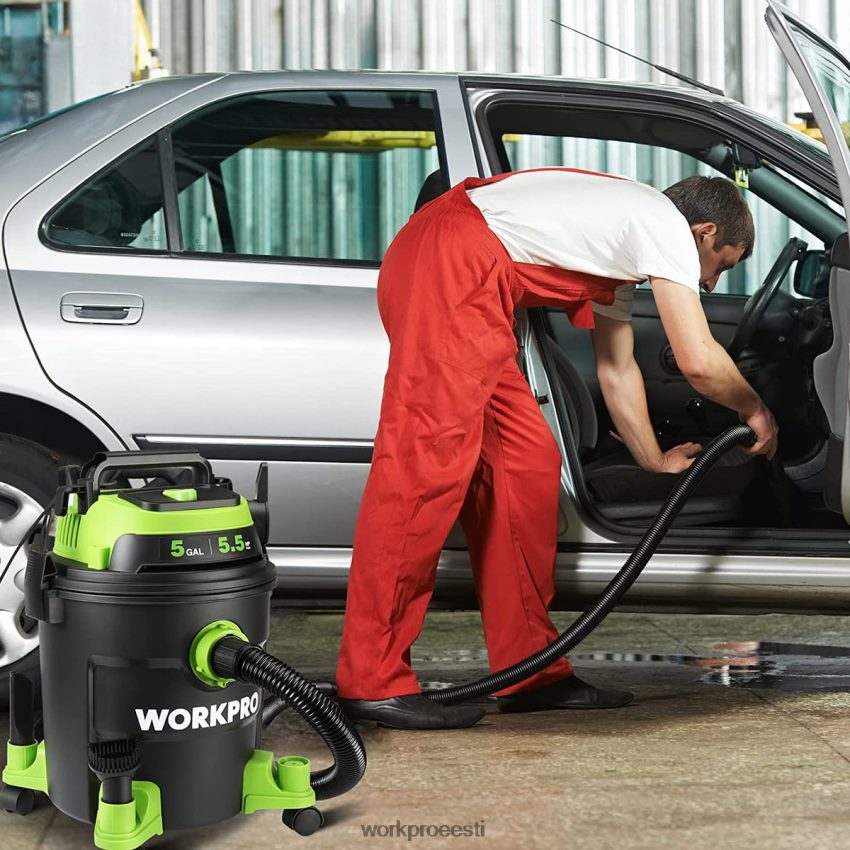 WORKPRO 5 galloni tolmuimeja, 5,5 tipphobujõuline tolmuimeja koos hepa filtri, vooliku ja tarvikutega morden 68XH6P214 tööriist