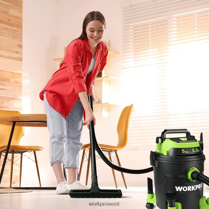 WORKPRO 5 galloni tolmuimeja, 5,5 tipphobujõuline tolmuimeja koos hepa filtri, vooliku ja tarvikutega morden 68XH6P214 tööriist