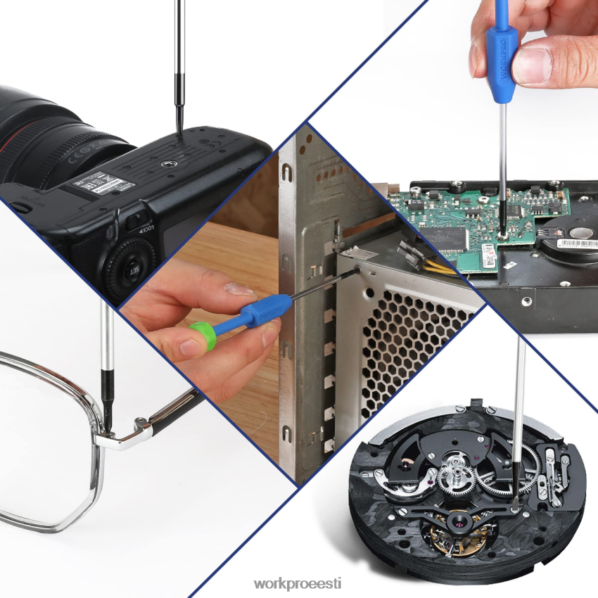 WORKPRO 10 tk täppiskruvikeerajate komplekt ümbrisega, phillips, piludega, torx star, magnetkruvikeeraja remonditööriistade komplekt, libisemiskindel käepide uus 68XH6P103 tööriist