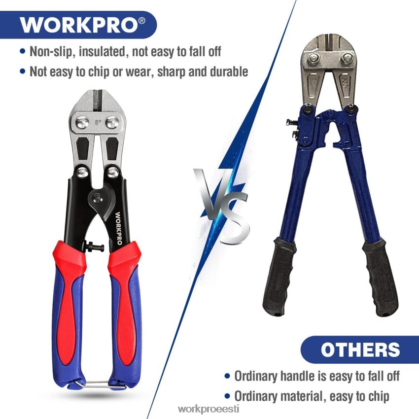 WORKPRO minipoldi lõikur 8-tolline/210mm, cr-mo väike poldilõikur morden 68XH6P157 tööriist