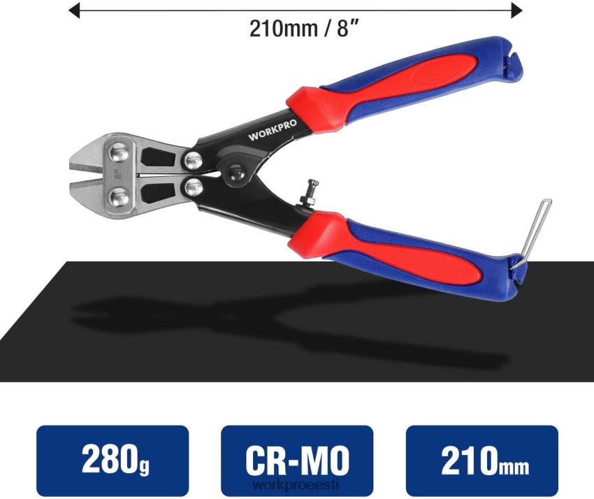 WORKPRO minipoldi lõikur 8-tolline/210mm, cr-mo väike poldilõikur morden 68XH6P157 tööriist