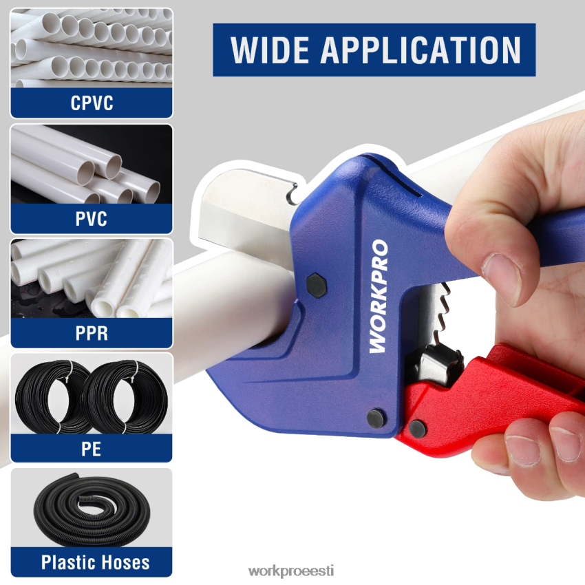 WORKPRO põrkega pvc torulõikuri tööriist kasulik 68XH6P155 tööriist