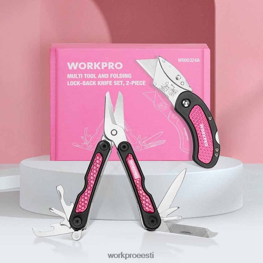 WORKPRO tarbenoa ja mitme tööriista komplekt roosa 68XH6P44 tööriist