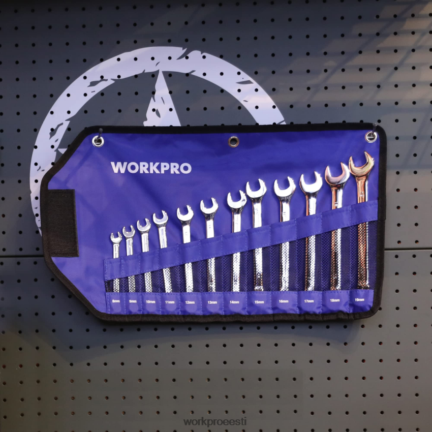 WORKPRO 12 tk meetermõõdustikus 8-19 mm, esmaklassiline cr-v kombimtrivõtmete komplekt uus 68XH6P95 tööriist