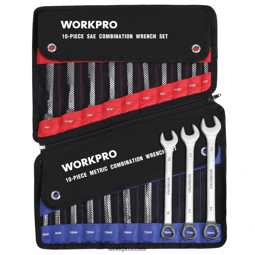 WORKPRO 20 tk metriline & sae kombineeritud cr-v 12-punktiline mutrivõtme komplekt morden 68XH6P93 tööriist