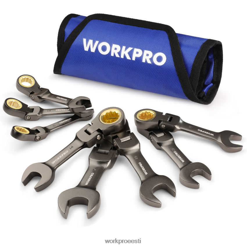 WORKPRO 8 tk painduva peaga põrkega kombivõtme komplekt uus 68XH6P82 tööriist