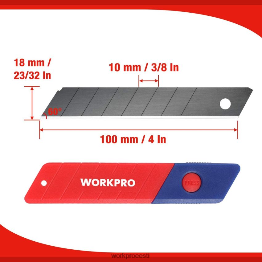 WORKPRO 18 mm eemaldatavad terad Sk5 terasest asendustera sobib 100 tk kasulik 68XH6P53 tööriist