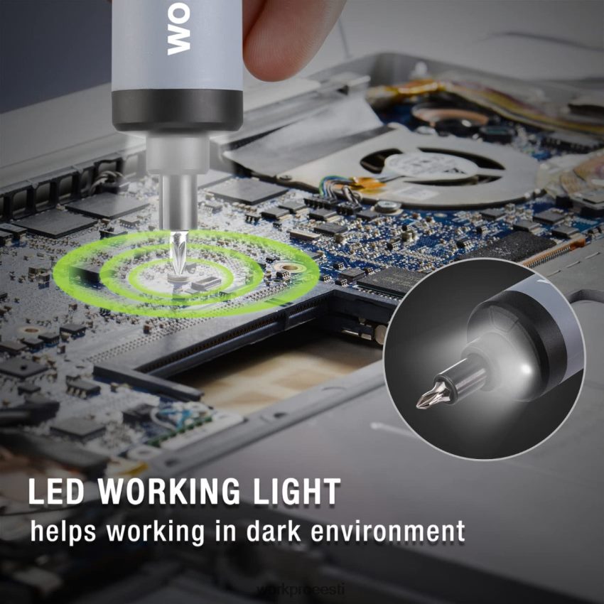 WORKPRO 4v elektriline kruvikeeraja, laetav juhtmeta kruvikeeraja komplekt koos led valgusega kasulik 68XH6P232 tööriist