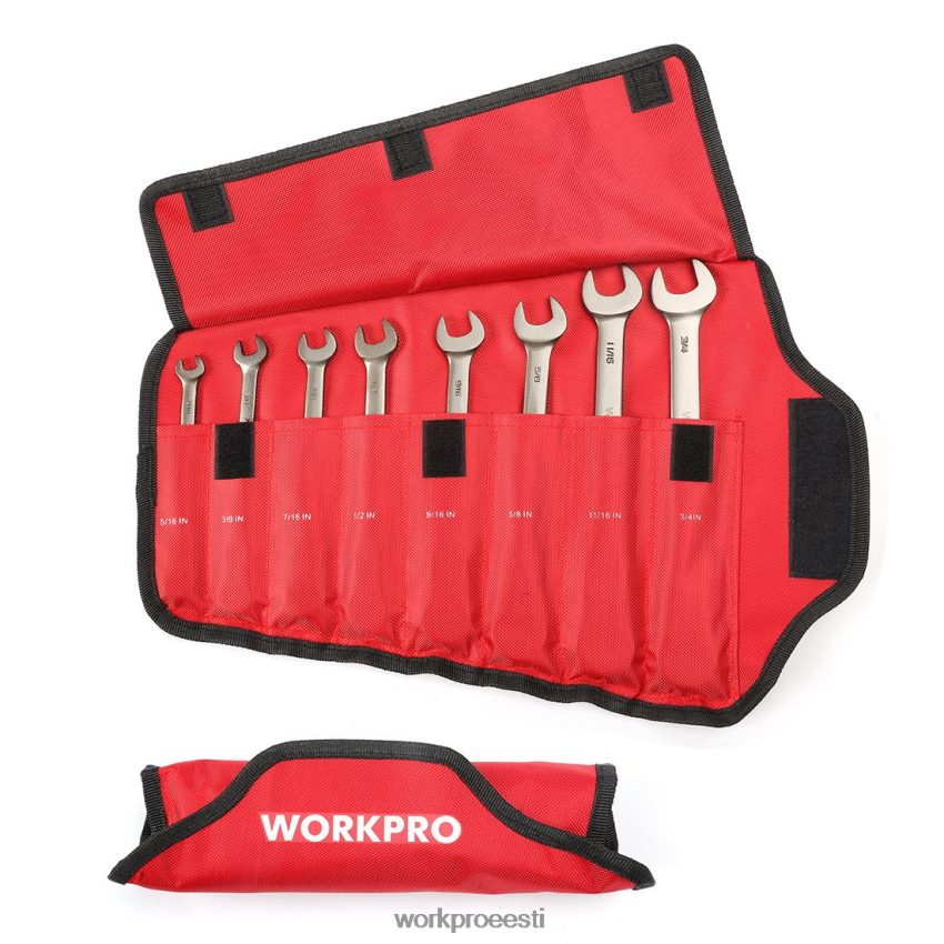 WORKPRO 8 tk painduva peaga põrkvõtme komplekt koos organiseerimiskotiga kasulik 68XH6P86 tööriist