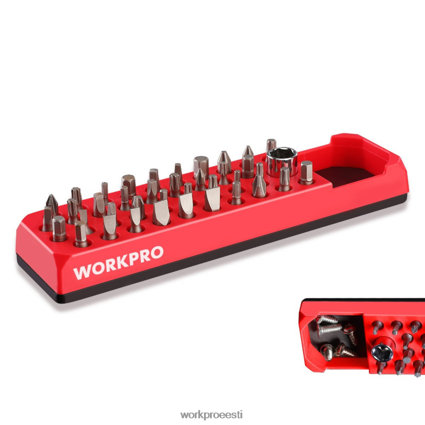 WORKPRO Magnetiline kuuskantotsaku 39 auguga kruvikeeraja puuriotsik 1/4-tollise kuuskantotsaku ja veootsaku adapteri jaoks punane/sinine 68XH6P132 tööriist
