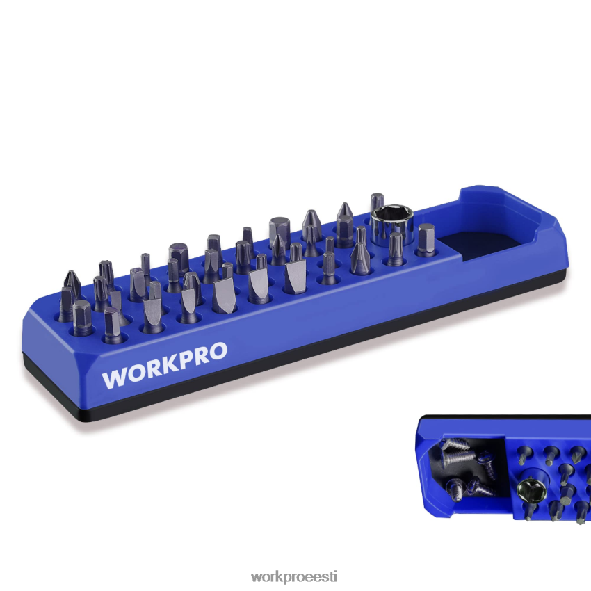 WORKPRO Magnetiline kuuskantotsaku 39 auguga kruvikeeraja puuriotsik 1/4-tollise kuuskantotsaku ja veootsaku adapteri jaoks punane/sinine 68XH6P132 tööriist