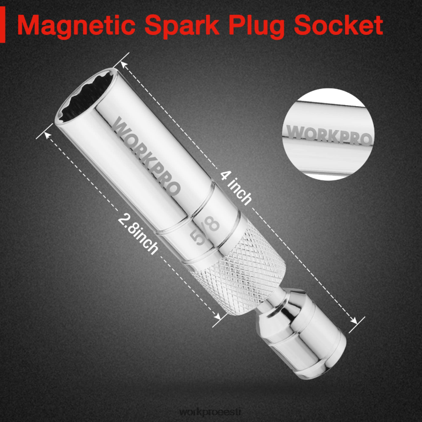 WORKPRO magnetiline pöörlev süüteküünal õhukese seinakontaktiga abivalmis 68XH6P147 tööriist
