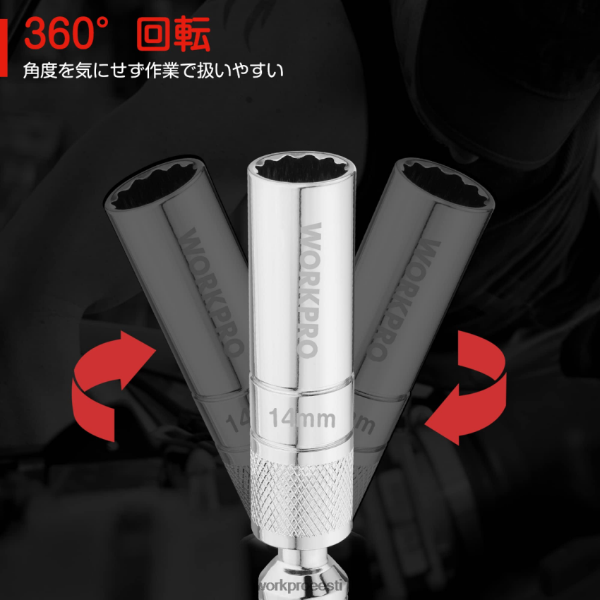 WORKPRO magnetiline pöörlev süüteküünal õhukese seinakontaktiga kasulik 68XH6P145 tööriist