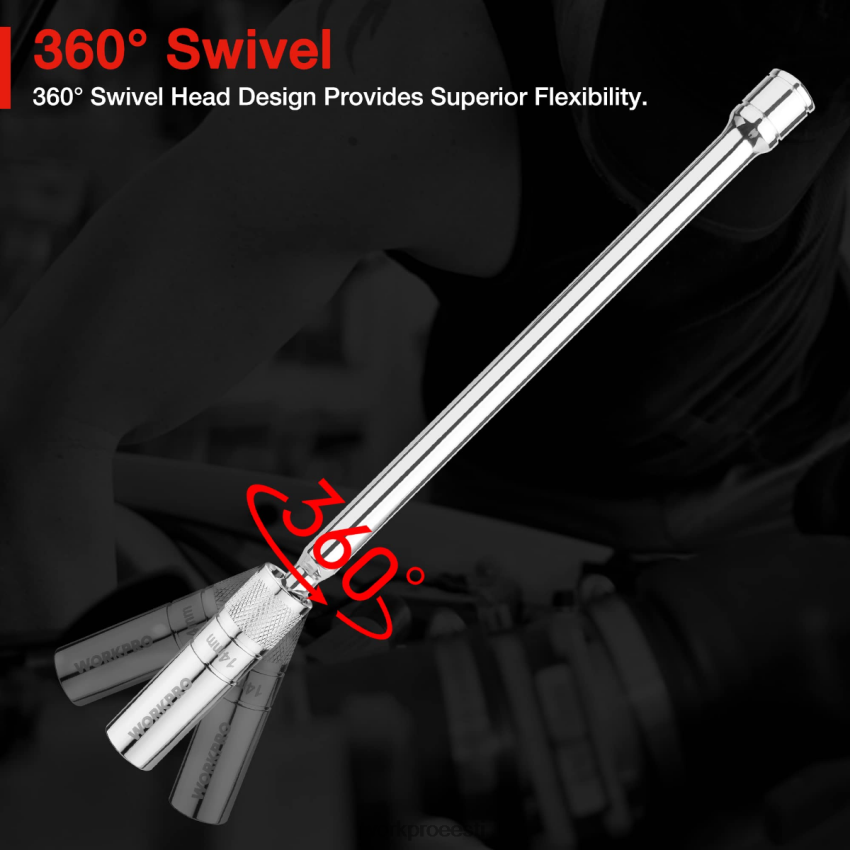 WORKPRO magnetiline pöörlev süüteküünal õhukese seinakontaktiga morden 68XH6P144 tööriist
