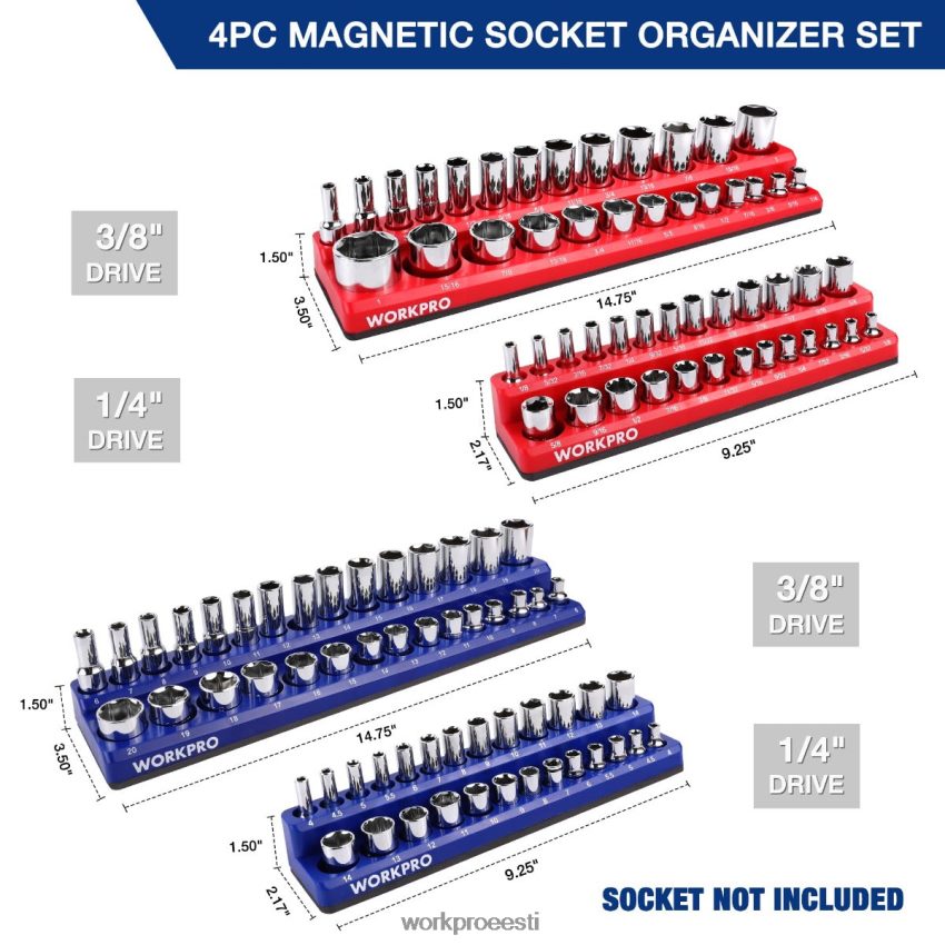 WORKPRO magnetilise mahuti korraldaja komplekt 4 morden 68XH6P134 tööriist