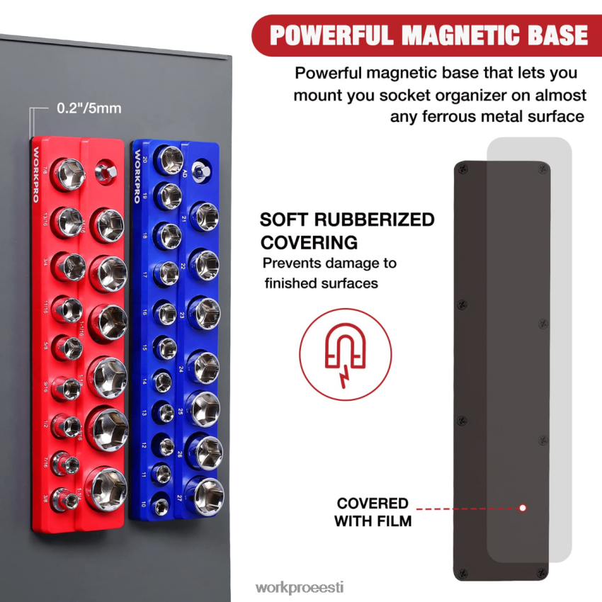 WORKPRO magnetpesa korraldaja komplekt uus 68XH6P131 tööriist