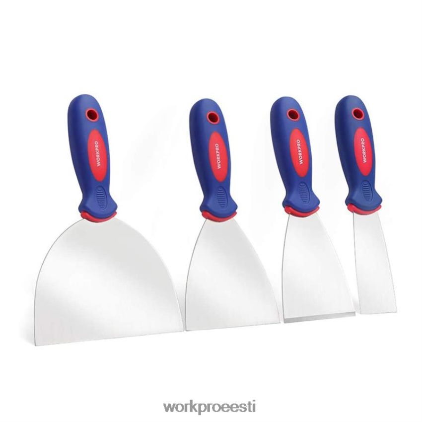 WORKPRO 4 tk roostevabast terasest valmistatud pahtlilabida komplekt uus 68XH6P149 tööriist