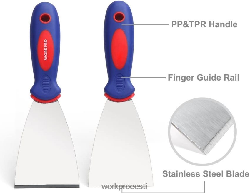 WORKPRO 4 tk roostevabast terasest valmistatud pahtlilabida komplekt uus 68XH6P149 tööriist
