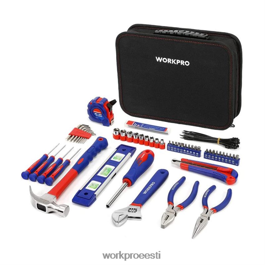 WORKPRO 100 tk köögisahtliga majapidamistööriistade komplekt hõlpsasti kaasaskantava kotiga abivalmis 68XH6P304 tööriist