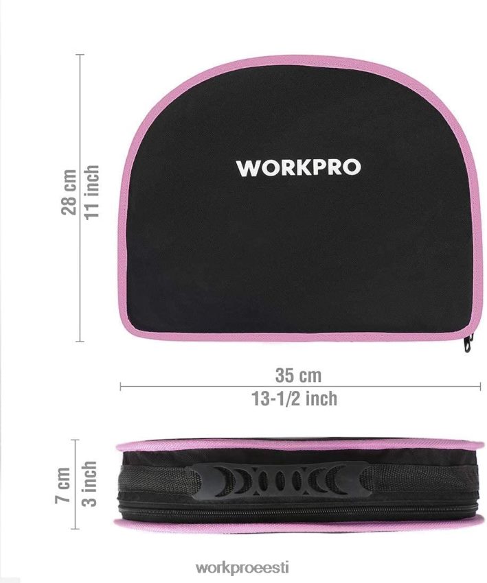 WORKPRO 103 tk tööriistakomplekt hõlpsasti kaasaskantava ümmarguse kotiga, mis sobib suurepäraselt koduhoolduseks roosa 68XH6P248 tööriist