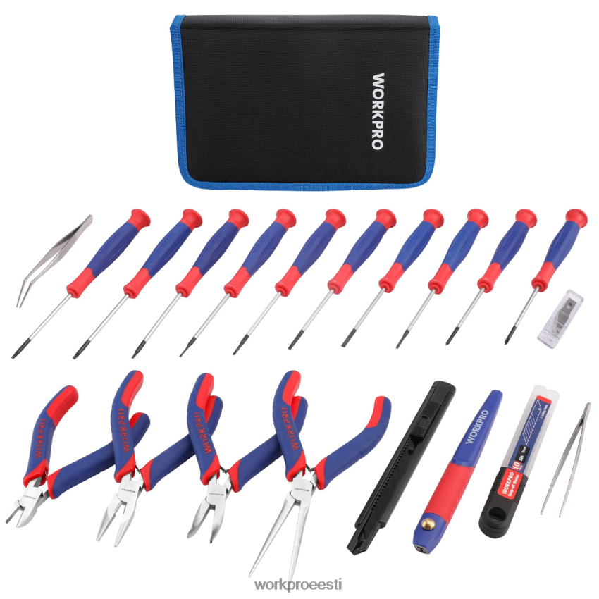 WORKPRO 33 tk täppisremondi tööriistade komplekt sisaldab tangide komplekti roosa/sinine 68XH6P257 tööriist