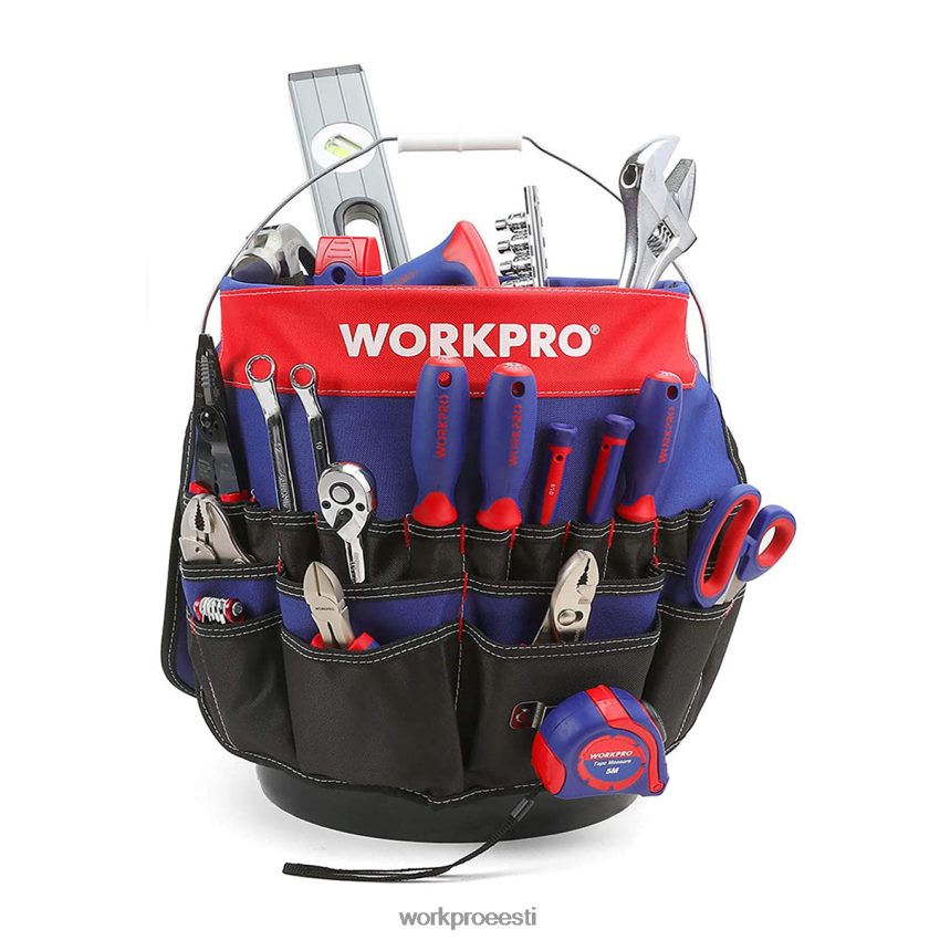 WORKPRO 51 taskuga ämbritööriistade korraldaja (tööriistad välja arvatud) abivalmis 68XH6P20 ladustamine