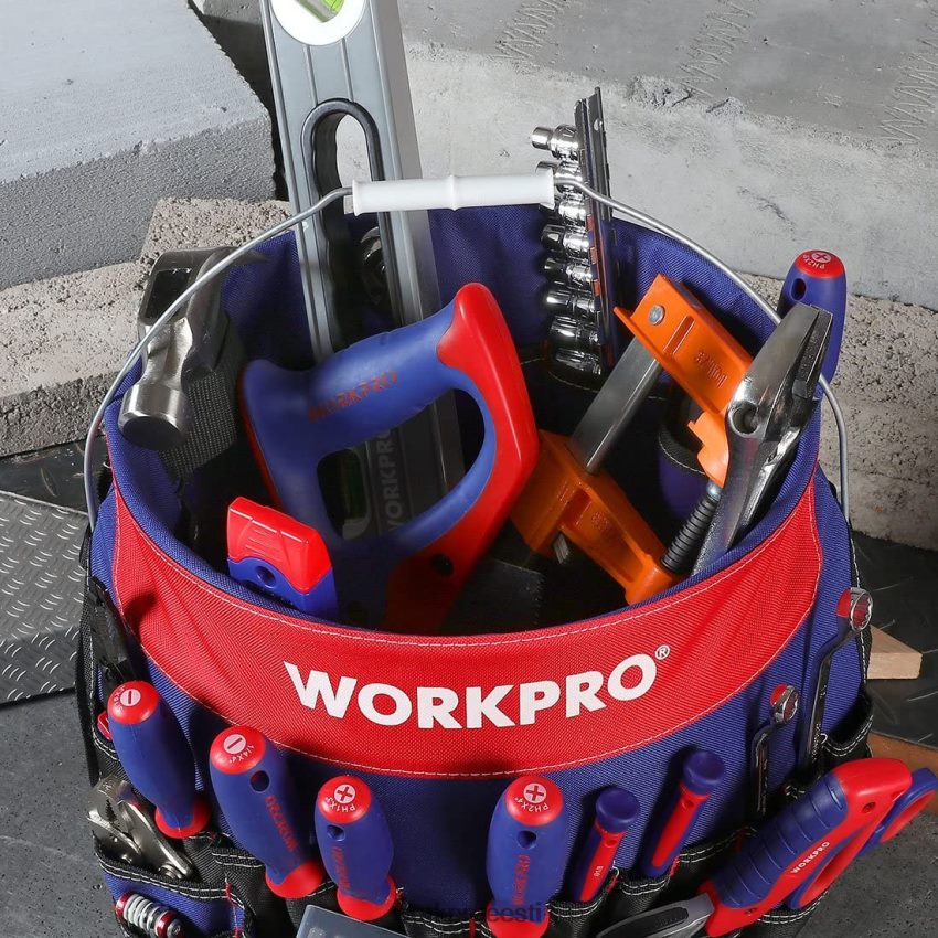 WORKPRO 51 taskuga ämbritööriistade korraldaja (tööriistad välja arvatud) abivalmis 68XH6P20 ladustamine