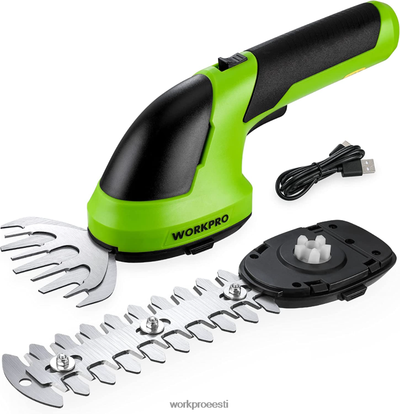 WORKPRO 2-ühes käeshoitavad 7,2 V elektrilised juhtmeta võsalõikurid hekikäärid/rohulõikur roosa/roheline/valge 68XH6P269 tööriist