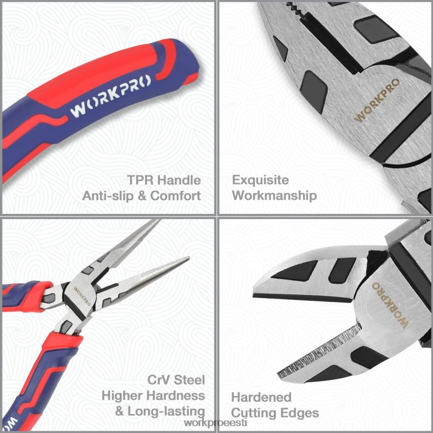 WORKPRO 20v aku löökvõti ja 5 tk tangide komplekt ja 16 tk magnetkruvikeeraja komplekt ja 3 tk reguleeritava mutrivõtme komplekt abivalmis 68XH6P319 tööriist