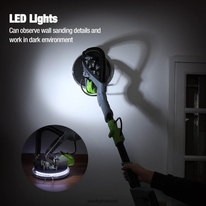 WORKPRO 720w elektriline vaakumiga kipsplaadi lihvmasin morden 68XH6P228 tööriist